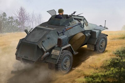Hobby Boss 83811 German Sd.Kfz.221 Leichter Panzerspähwagen in 1:35 Bausatz Neu