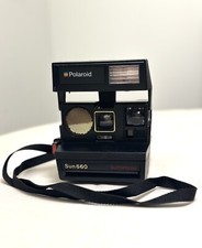 Vintage Polaroid Sun 660 Autofocus Instant Camera with Strap