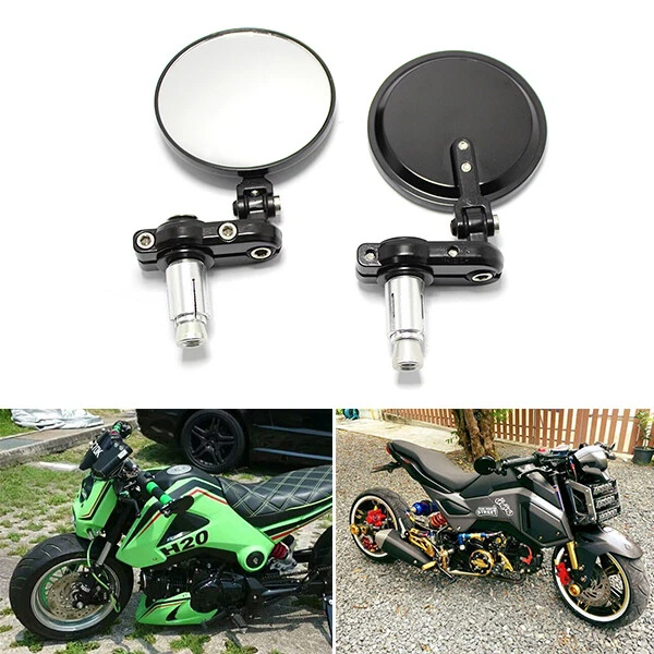 Espejos retrovisores plegables con extremo de barra de motocicleta para Honda Grom 125 CB1000 CBR125R Foto 2 de 4