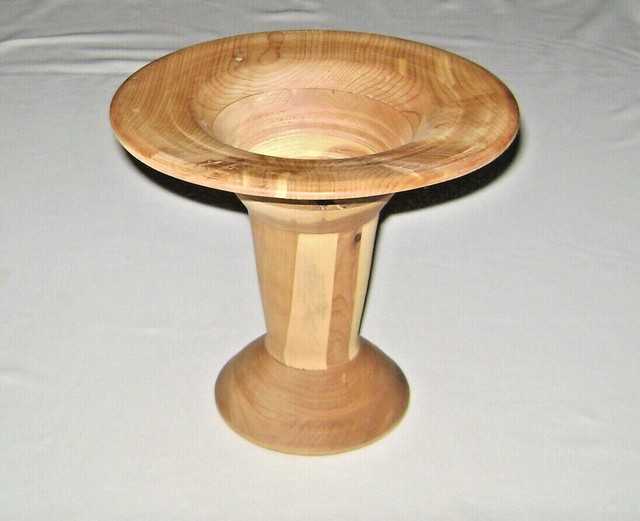 Vintage Turned Spruce Wood Compote Bowl eBay