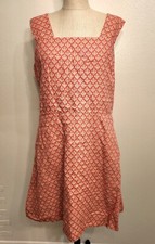 Gap Orange Multicolor Pattern Sleeveless Linen Dress Size 12T