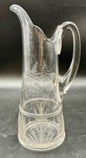 Antique EAPG Glass Riverside Glass Tankard Pitcher Fern Pattern 1889