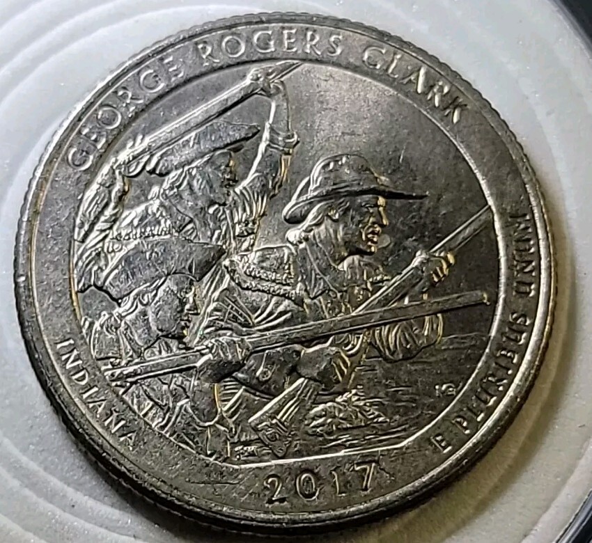 2017 P Indiana Quarter Error Multiple Die Chips Hats Coin REF#0033