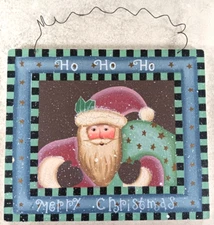 Ho Ho Ho Merry Christmas Santa Claus Wooden Sign