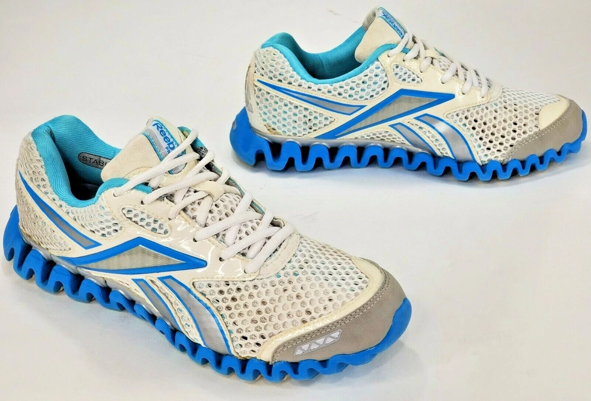 Reebok Premier Zignano Running Shoe, Women Sz 8, White Blue 023501 | eBay