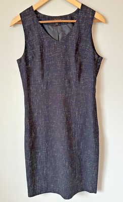 The Limited Collection Black Tweed Dress Size 4 Classic Shift Fitted Pencil Zip