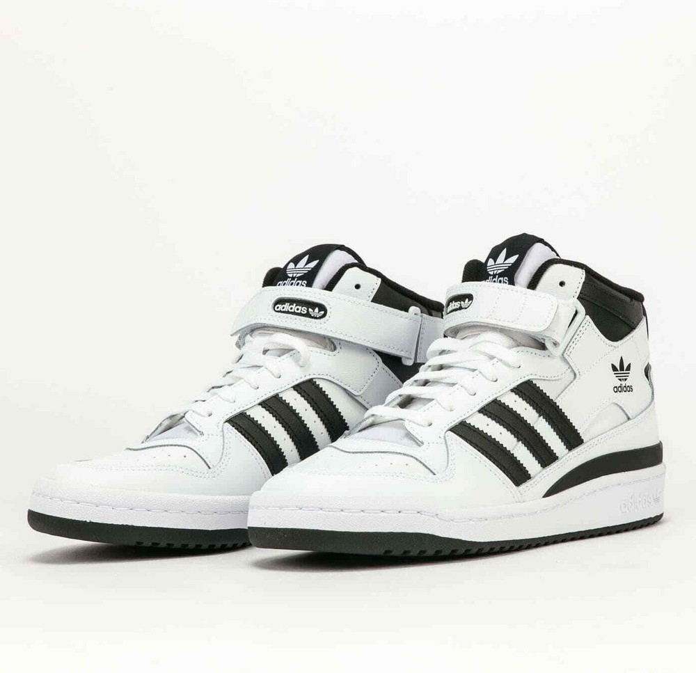 Adidas Originals Forum Mid White Black FY7939 Basketball Shoes Casual Sneakers