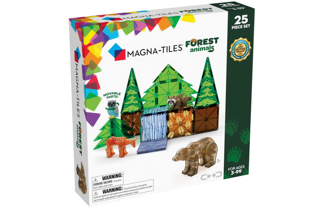 MAGNA-TILES Forest Animals 25-Piece Magnetic Construction Set - Free Shipping