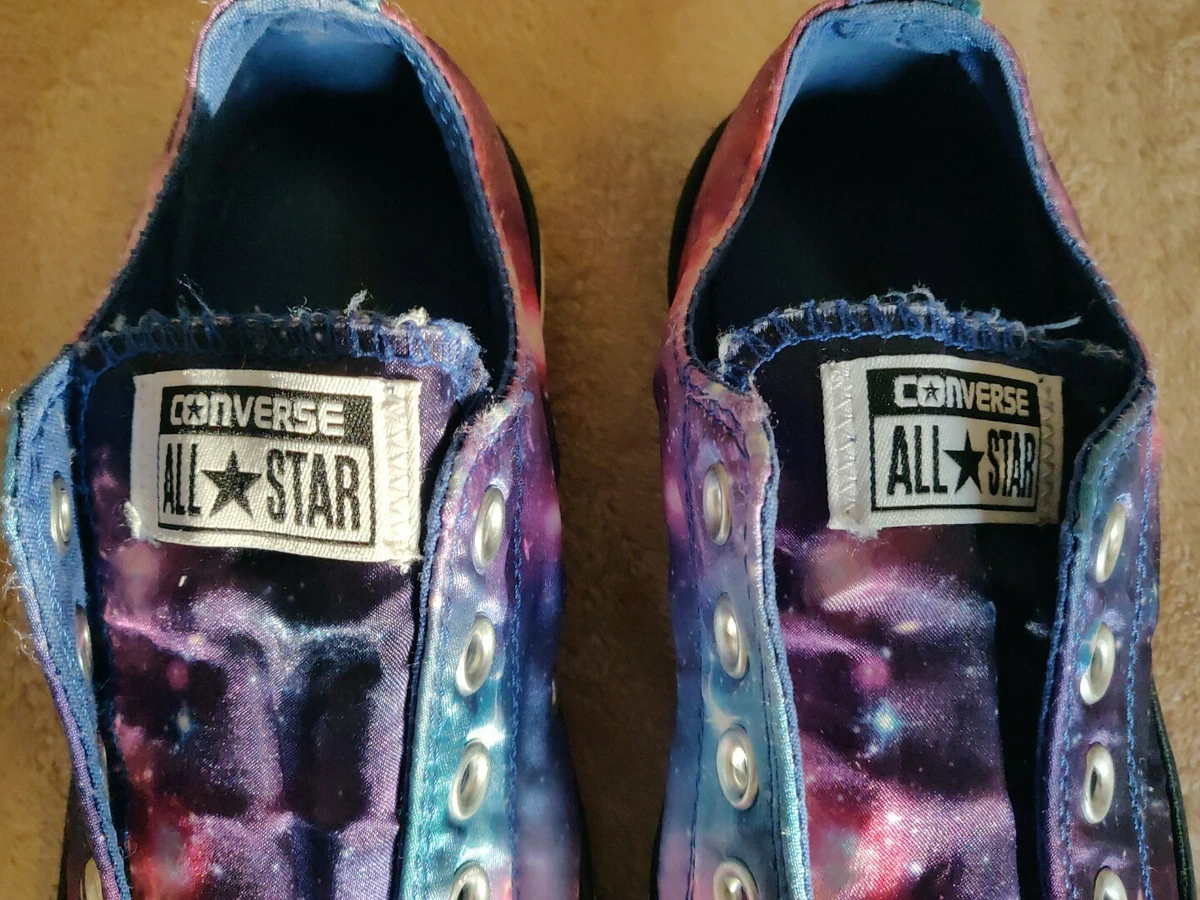 CONVERSE All Star Satin Galaxy Universe Women 7 Men 5 BluePurple Low Top Sneaker