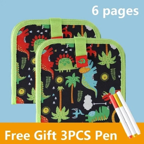 Children Magic Blackboard Drawing Board 6 Sides Erasable with 3 Chalk Pens - 第 7/28 張圖片
