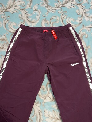 SUPREME REFLECTIVE ZIP TRACK PANT (PURPLE) (M) SS21 SWEATPANT