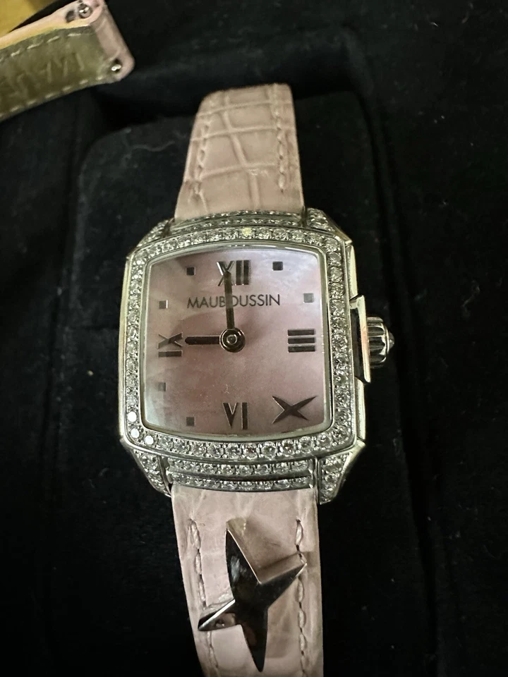 NUEVO RELOJ MAUBOUSSIN DELICADO DIAMANTE R.908 46 DIAMANTES Foto 3 de 4