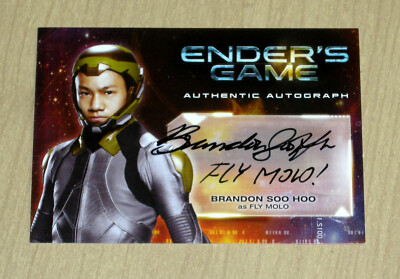 2014 Cryptozoic Ender's Game autograph Brandon Soo Hoo as Fly Molo A8