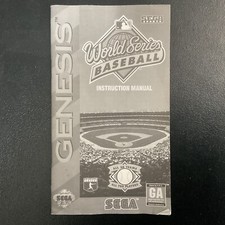 World Series Baseball SEGA Genesis Instruction Manual Only