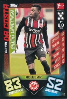 Match Attax Action 19/20 2019 20202 - 475 Danny Da Costa Aussenverteidiger