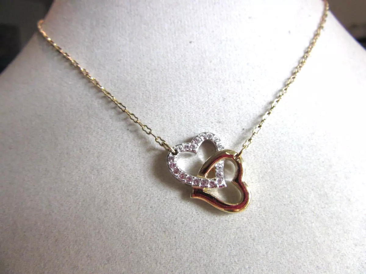 Swarovski stone crystal double necklace deals