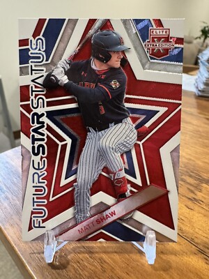 Matt Shaw 2023 Panini Elite Extra Edition Future Star Status Prospect RC   