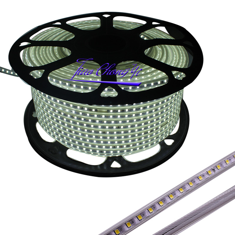 220V LED strip 2835 100led/M waterproof with Power Adapter Flexible LED Tape eBay