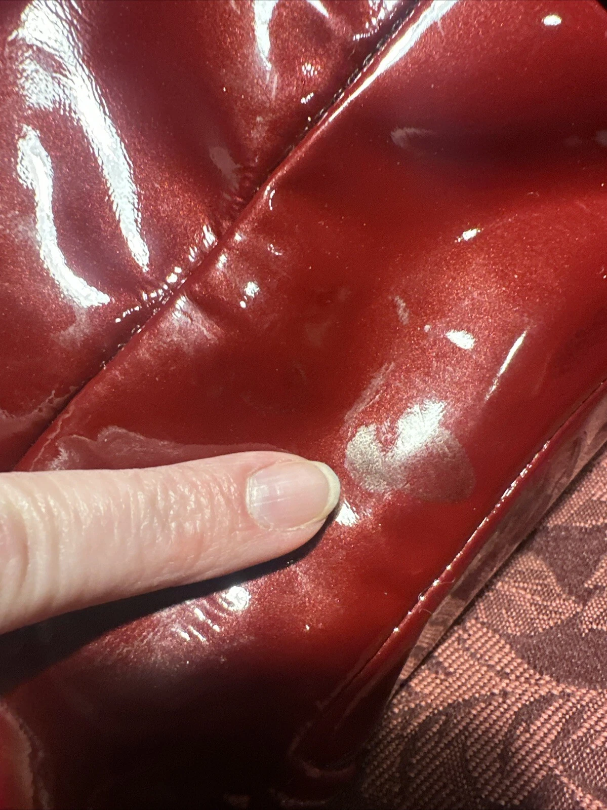 Borsa a tracolla Coach Chelsea vino rosso bordeaux vernice pelle F17855