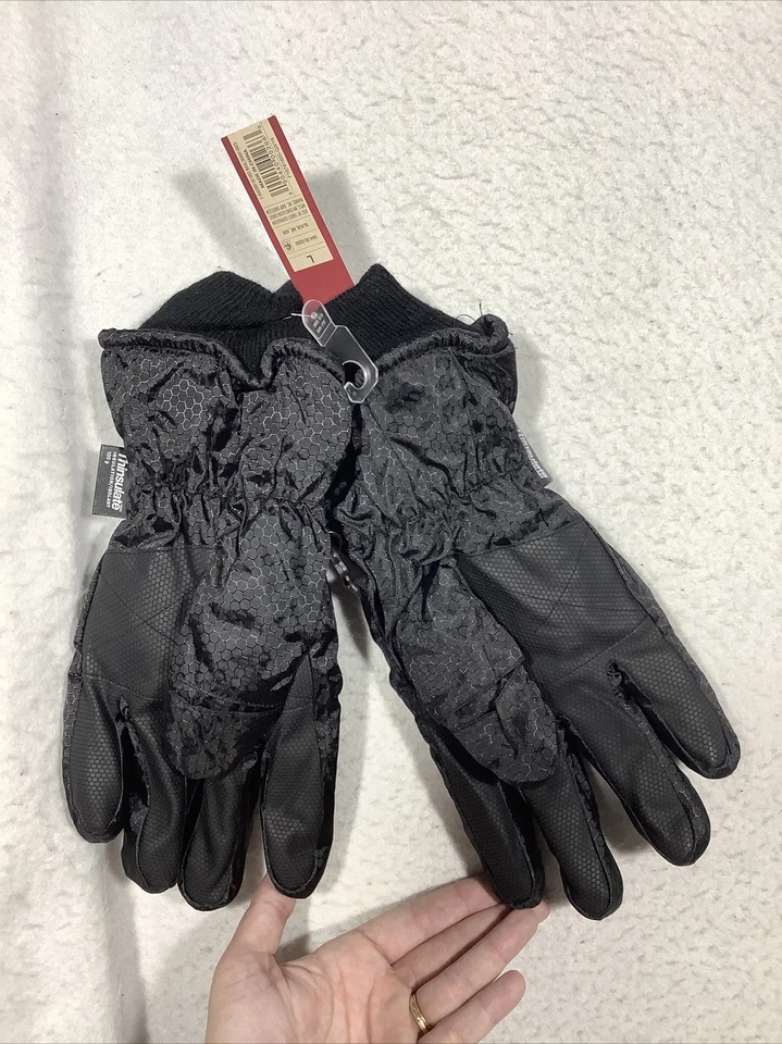 Guantes Merona Thinsulate grandes negros nuevos con etiquetas Foto 2 de 3