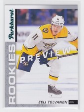 18/19 PARKHURST...EELI TOLVANEN...ROOKIE PREVIEW...CARD # PR-5...PREDATORS
