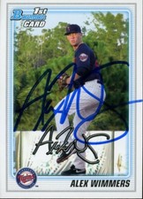 2010 Bowman ALEX WIMMERS Signed Card autograph TWINS RC OHIO ST BUCKEYES