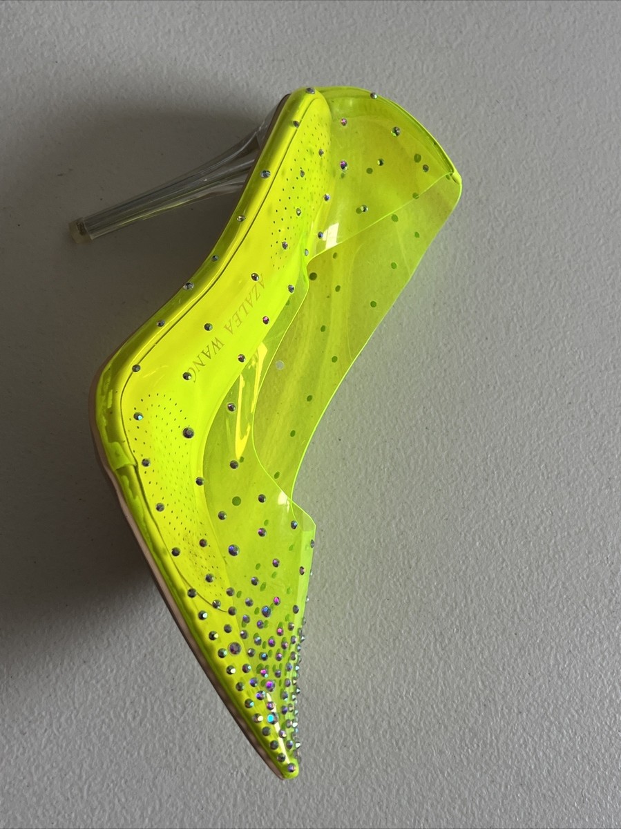 Azalea Wang Neon Yellow/ Lime Heels Pumps Stilettos — Size
