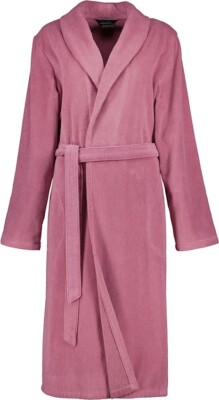 Cawö langer Bademantel für Damen mit Schallkragen Art.836 blush (rot) L 44/46