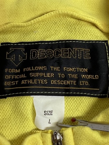 Descente Cycling Jersey Yellow Long Sleeve Size Large Athletic Performance Top - Picture 4 of 7