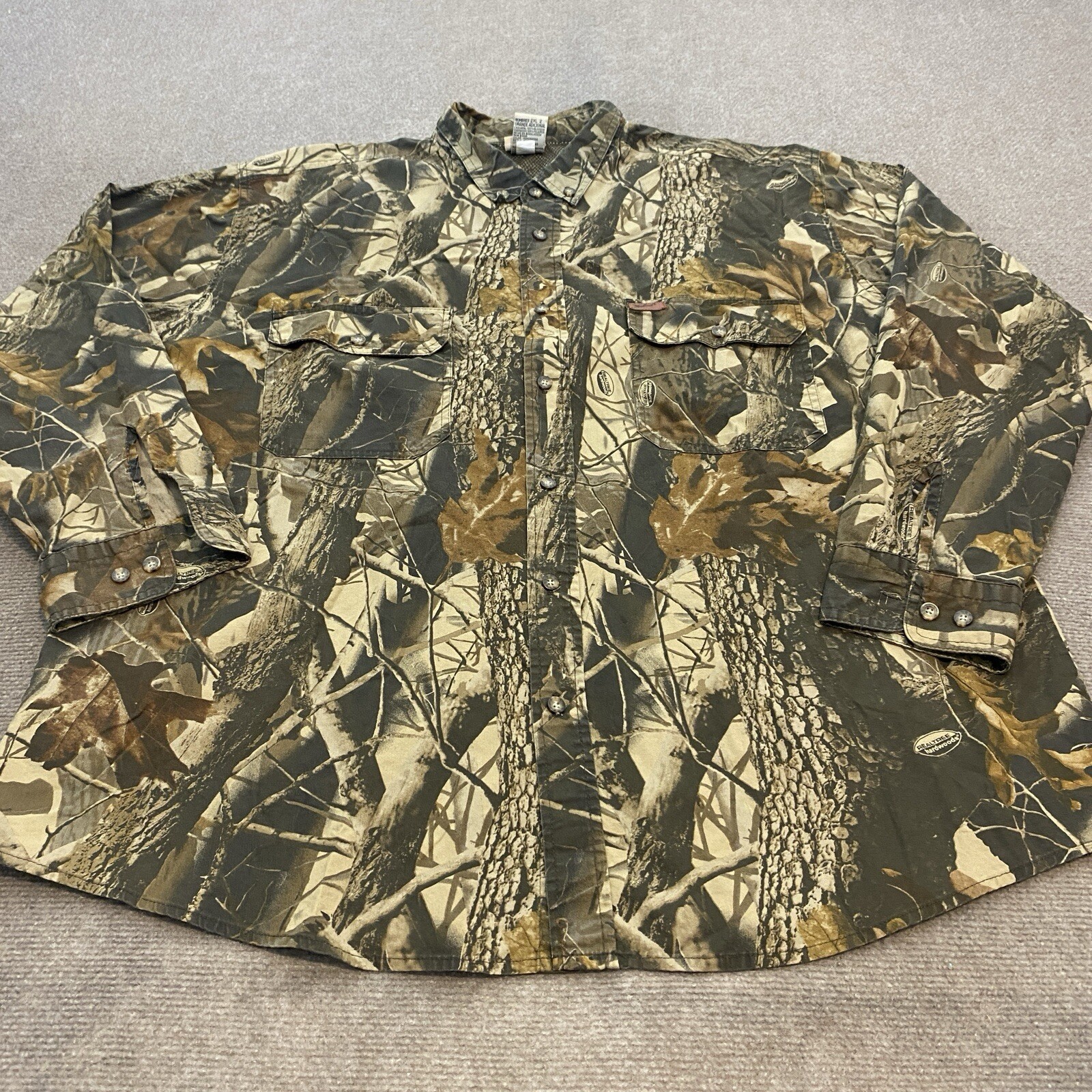 Vintage Woolrich Men's Camo Hunting Shirt Size XXL Realtree Vented Outdoors