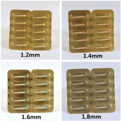 Lot De 10 Tenons à Fibres De Quartz Dentaires + 1 Fraise Jaune 1.4mm - Pour Reconstruction De Pivot
