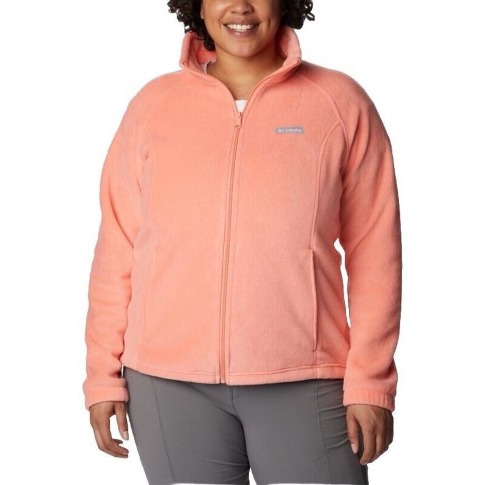 Columbia Benton Springs Full Zip Fleece Jacket for Women - Plus Size 1X in Orange