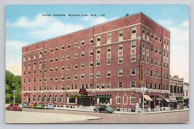 #ad Postcard Hotel Rogers Beaver Dam Wisconsin $5.00