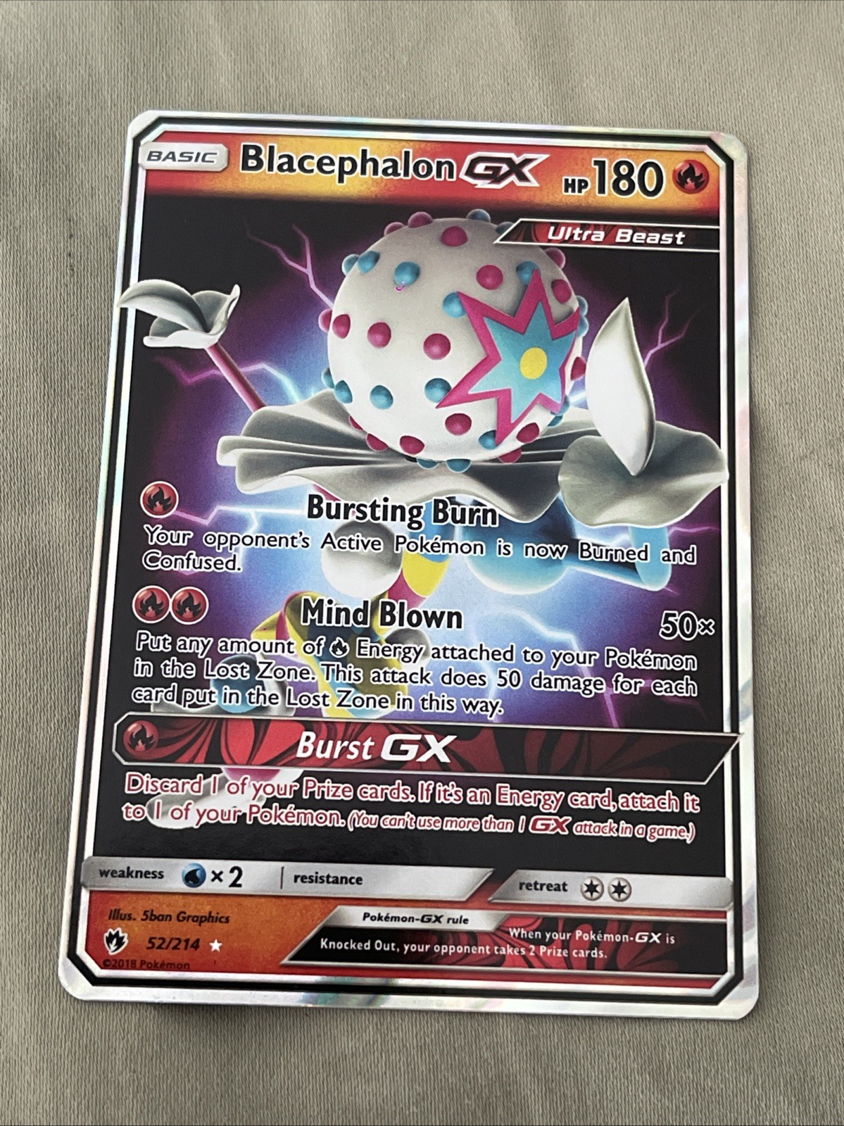 Blacephalon GX 52/214 Sm-Lost Thunder Holo