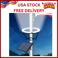 Flag Pole Light Solar Powered 4640 Lumens Brightest Solar Flagpole Light Outdoor