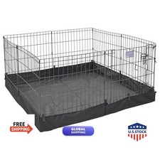 MidWest Homes for Pets 540-SQB Square Exercise Pen Fabric Mesh Bottom