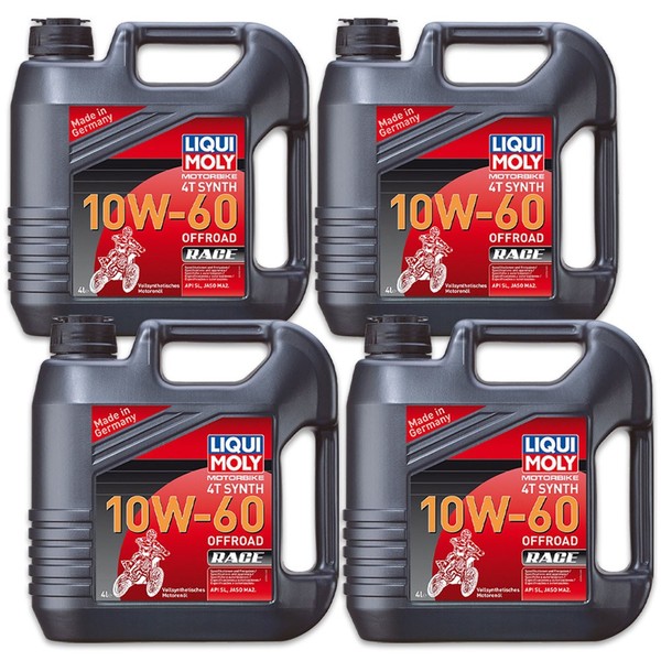4X Liqui Moly 3054 Motorbike 4T Synth 10W-60 Offroad Race MotoröL Motorrad ÖL 4L-image