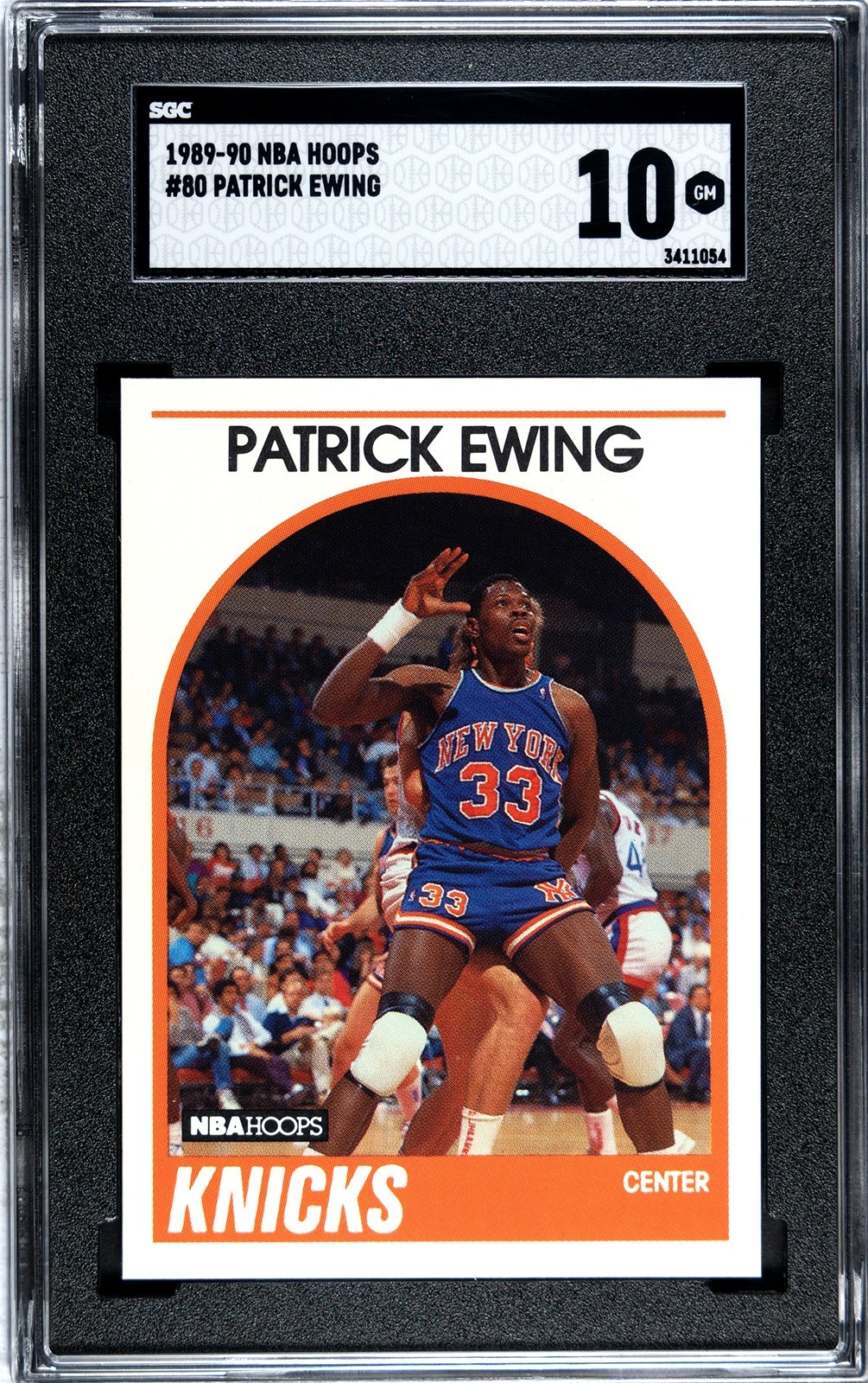 1989 NBA Hoops #80 Patrick Ewing SGC 10 GEM MINT