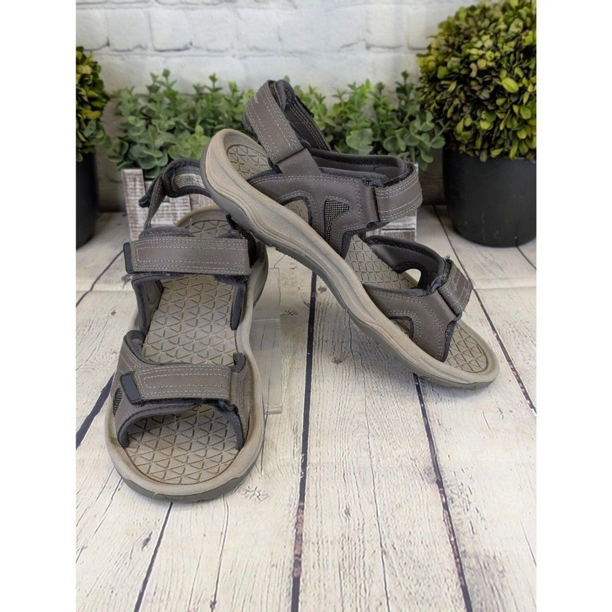 Eddie Bauer Tommy Grey Hiking Sandals Gray Black Outdoor Trail New men size 10 Eddie Bauer Waldport II Men main image 4