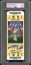 2005 TOM BRADY SIGNED SUPER BOWL XXXIX FULL TICKET PSA 10 DNA AUTO 10 TB12