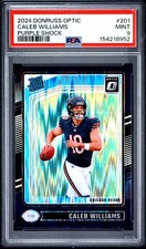 2024 Donruss Optic Caleb Williams Rated Rookie Purple Shock Prizm PSA 9 Mint