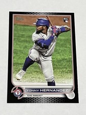 2022 Topps Baseball Black #/71 - Yonny Hernandez - Texas Rangers