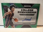 Jared McCain 2023 Panini Prizm Draft Picks College Penmanship Auto Green #CP-JMC