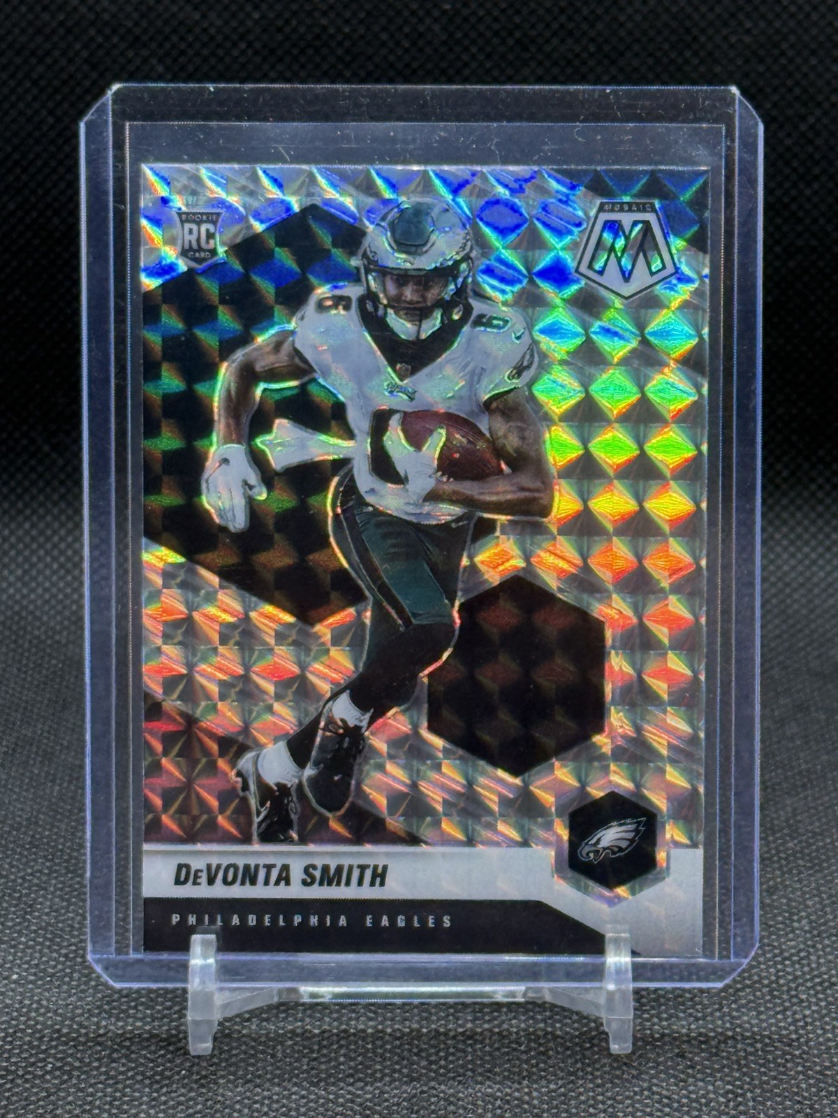 2021 Panini Mosaic Devonta Smith Silver Mosaic Rookie #305 Philadelphia Eagles