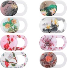 8PCS Webcam Cover Slide,Flower Pattern 0.03in Thin Phone Camera Cover Laptop Com