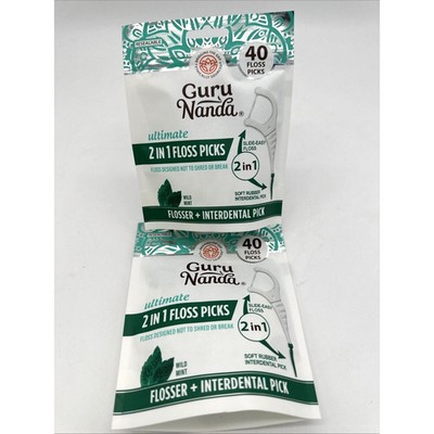 PACK 2 - GuruNanda 2-in-1 Ultimate Floss Deep Clean Flossers