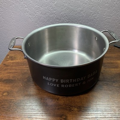 All-Clad LTD 8 Qt Stock Pot Stainless Steel Anodized Aluminum No Lid. Etched.