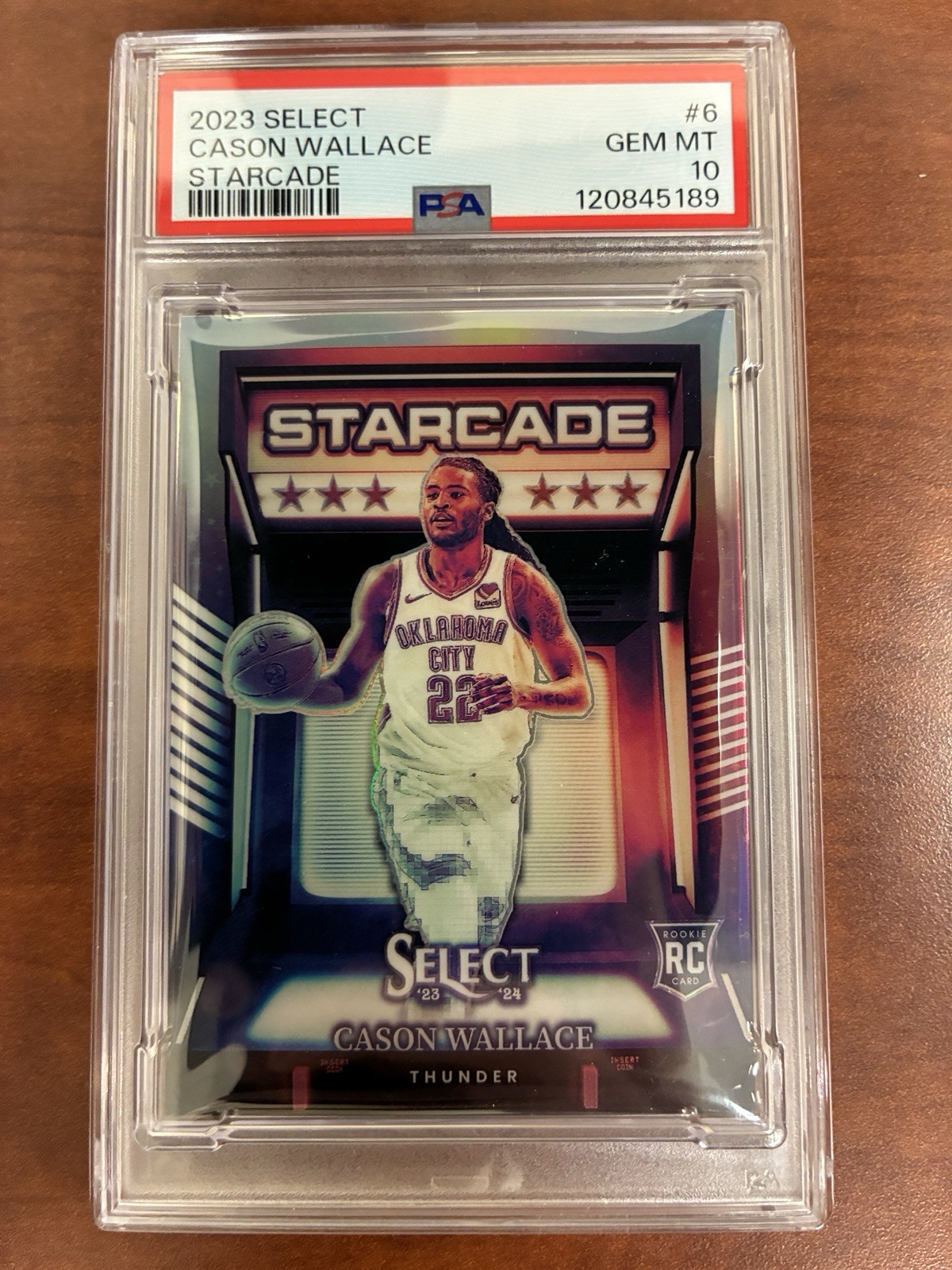 Cason Wallace 2023-24 Select Starcade Rookie SSP Case Hit PSA 10 Gem Mint