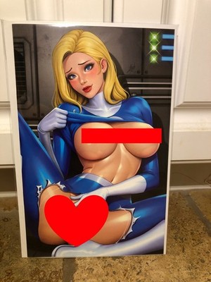 Bigg Pigg Origin Story ''INVISIBLE GIRL''  Virgin Z-Rated Variant Comic by VECTOR