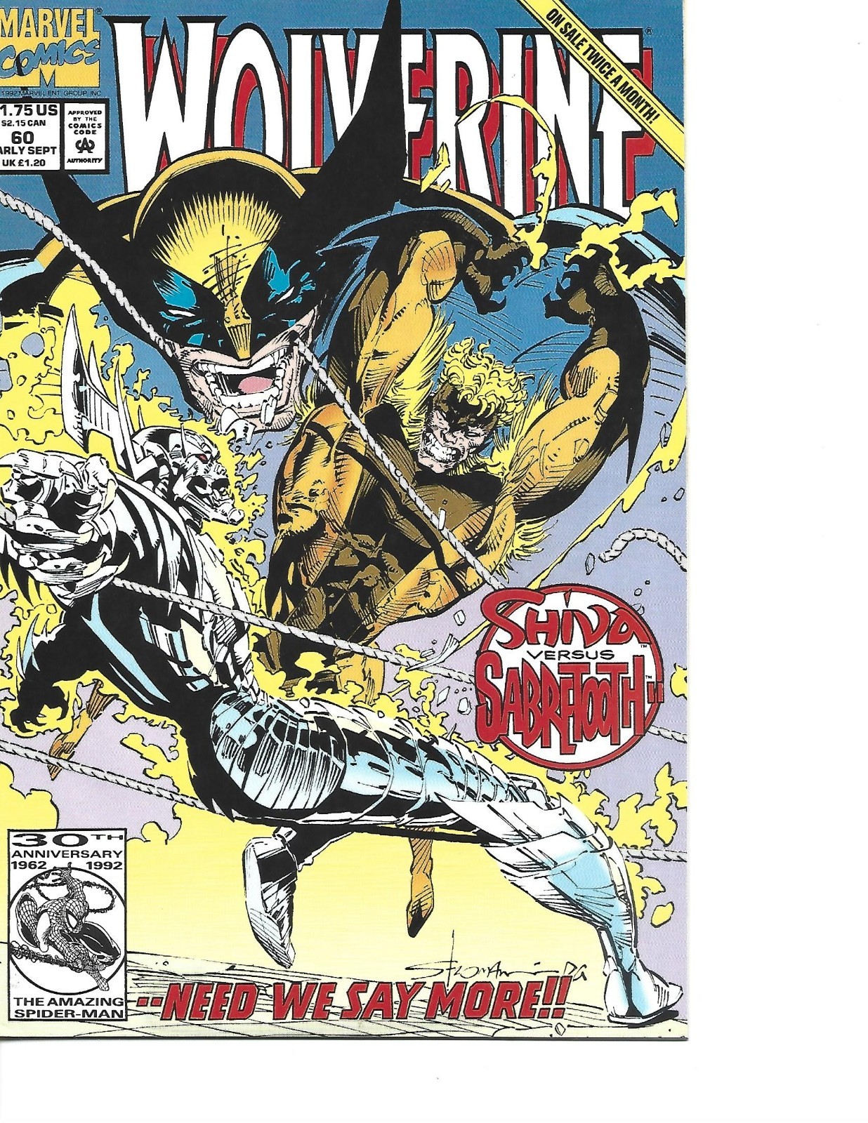WOLVERINE #60 MARVEL COMICS 1992 BAGGED BOARDED